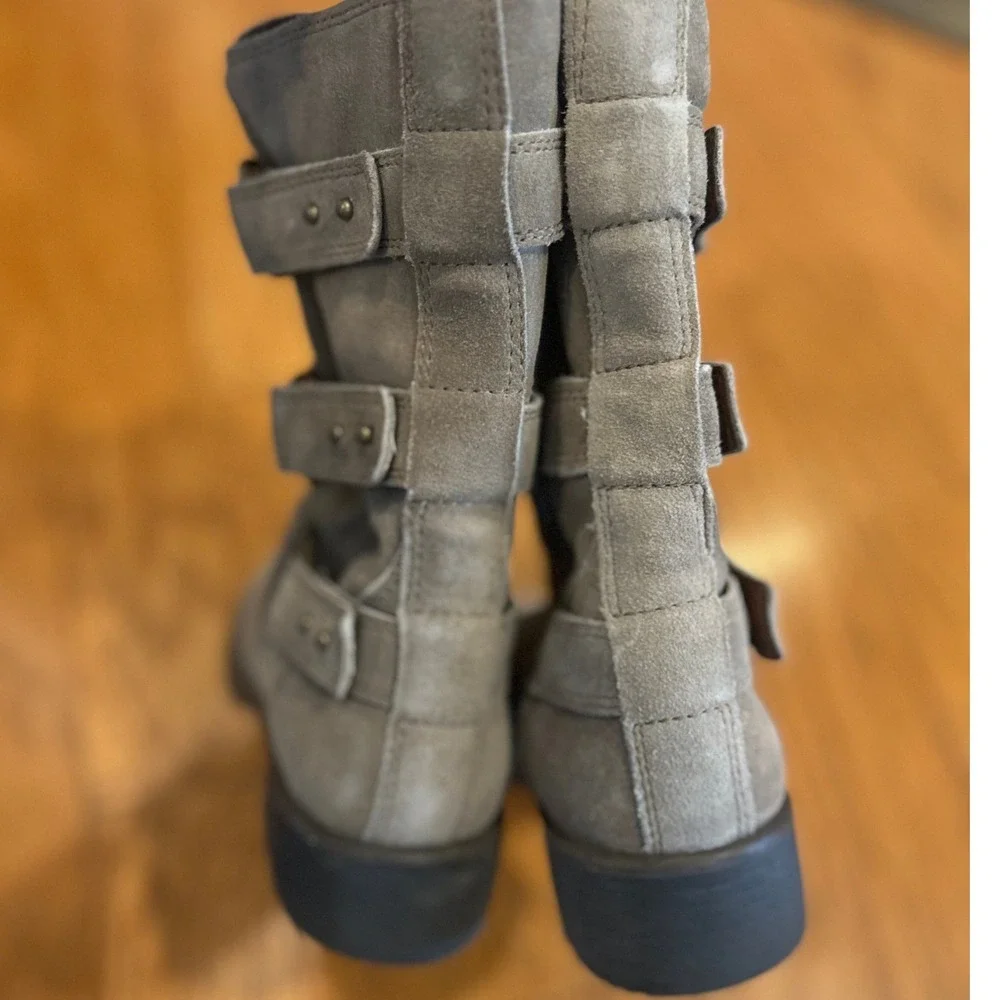 Clarks Orinocco Kick Suede Moto Steamfunk Grunge Whimsgoth Boot SZ 6.5